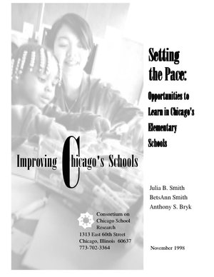 Setting the Pace: Opportunities to Learn in Chicago Public Elementary Schools