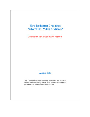 How Do Barton Graduates Perform in CPS High Schools?