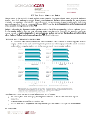 ACT Test Prep - More is not Better