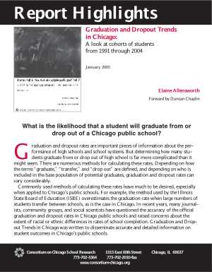 Graduation and Dropout Trends in Chicago: Brief
