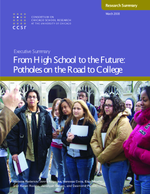 From High School to the Future: Potholes on the Road to College - Executive Summary
