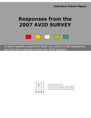 CCSR's 2007 AVID Reports for Chicago Public Schools