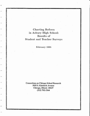 Charting Reform in Asbury School: Results of Student and Teacher Surveys