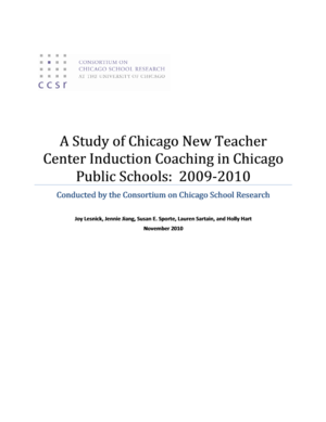 A Study of Chicago New Teacher Center Induction Coaching in Chicago Public Schools:  2009-2010