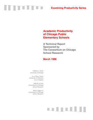 Academic Productivity of Chicago Public Elementary Schools