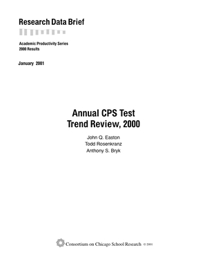 Annual CPS Trend Review, 2000