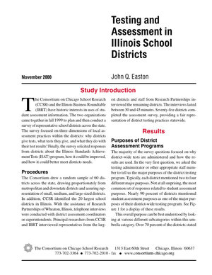 Testing and Assessment in Illinois School Districts
