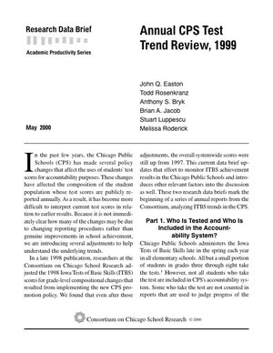 Annual CPS Test Trend Review, 1999