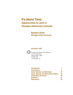 It's About Time: Opportunities to Learn