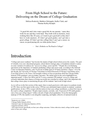 From High School to the Future: Delivering on the Dream of College Graduation