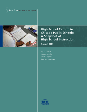 Part 5 - Reports on High School Reform in Chicago: Instruction Snapshot