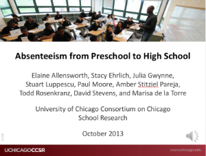 Absenteeism from Preschool to High School Presentation