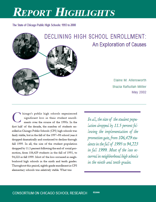 Report Highlights: Declining High School Enrollment